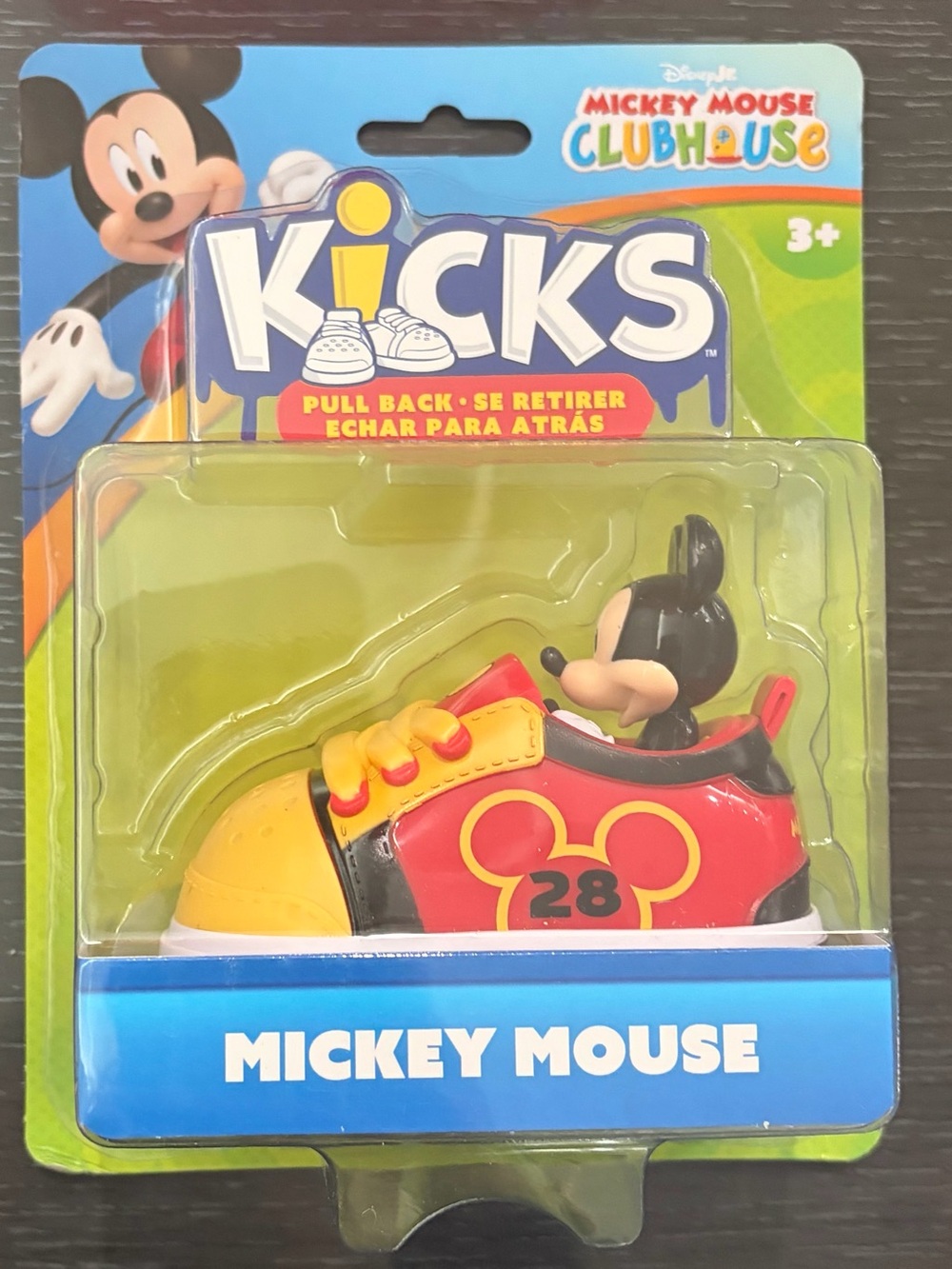 Disney Mickey Mouse Kicks Pull-Back Toy Shoe - Red & Yellow